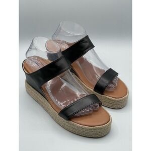 Rosy Black Wedge Sandal Women's Size 8‎